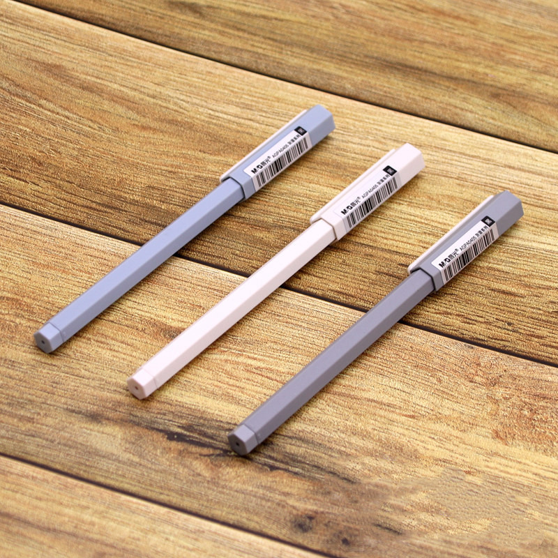 晨光/M&amp;G晨光文具AGPA0405灰谐系列中性笔0.5全针管笔芯六角棱形笔杆碳素水笔
