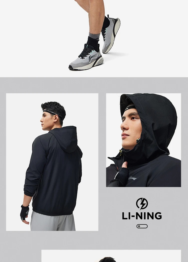 李宁/LI NING 健身系列男子加绒保暖防泼水立体裁剪运动风衣AFDU089