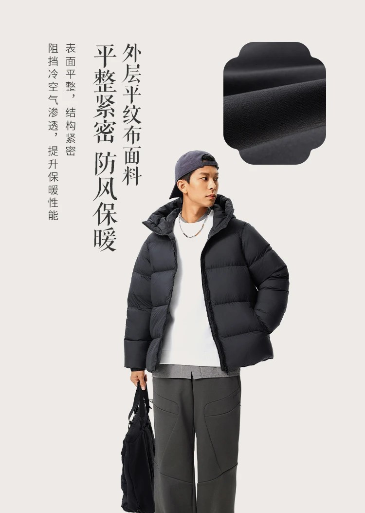 李宁/LI NING 中国色系列男子95%鸭绒短羽绒服运动服AYMU115