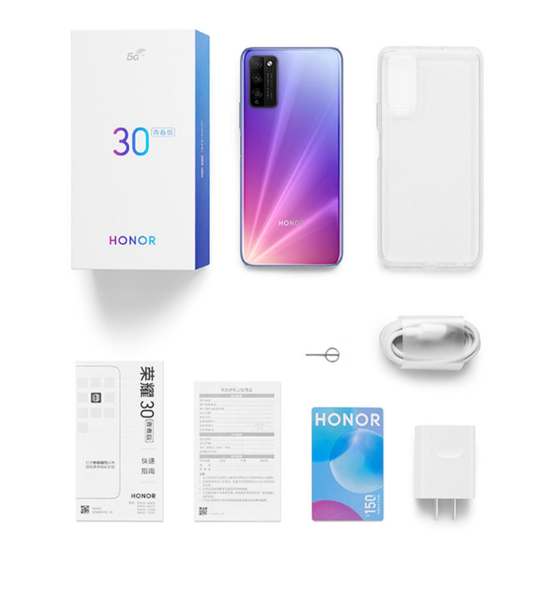 华为/HUAWEI 荣耀 30青春版   6GB+128GB 5G双模 6.5英寸柔滑全速屏手机