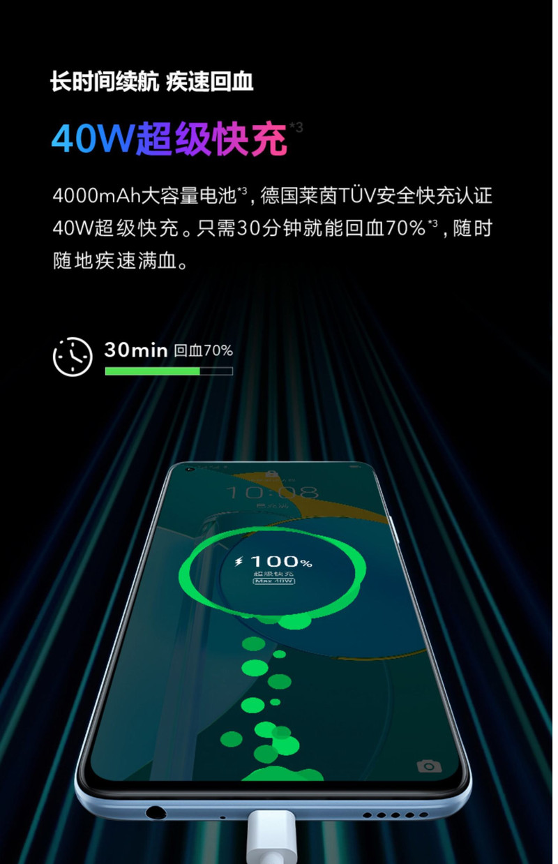 华为/HUAWEI 荣耀 30S  8GB+256GB  5G双模  麒麟820 超级快充手机