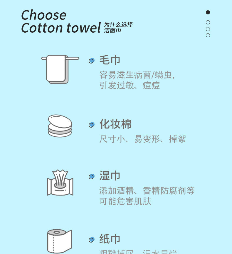 【3大卷】洗脸巾一次性纯棉湿敷化妆棉卸妆棉脸部干湿两用洁面巾婴儿擦脸巾