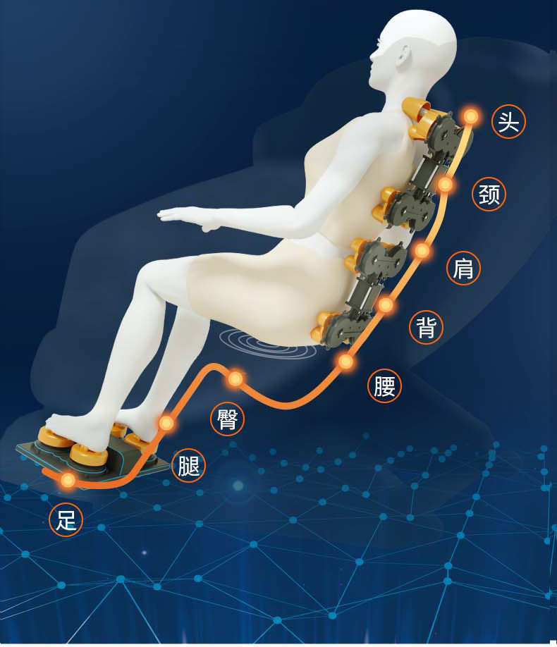 上亨 按摩椅家用全自动多功能按摩沙发 全身零重力太空舱8D揉捏气囊足底滚轮旗舰款 按摩椅