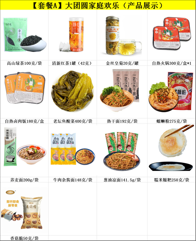 【邮政助农】大团圆面食组合年货大礼包热干面螺蛳粉自热火锅