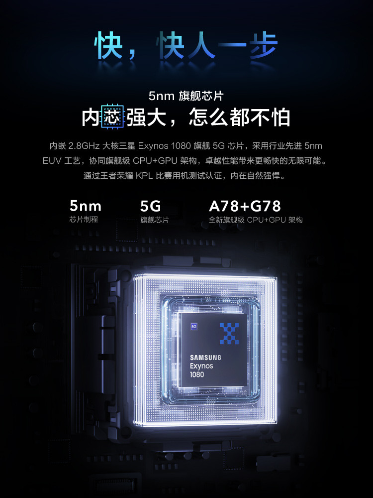 vivo X60曲屏版 5G手机 专业影像旗舰 蔡司光学镜头 三星5nm旗舰芯片 双卡双待