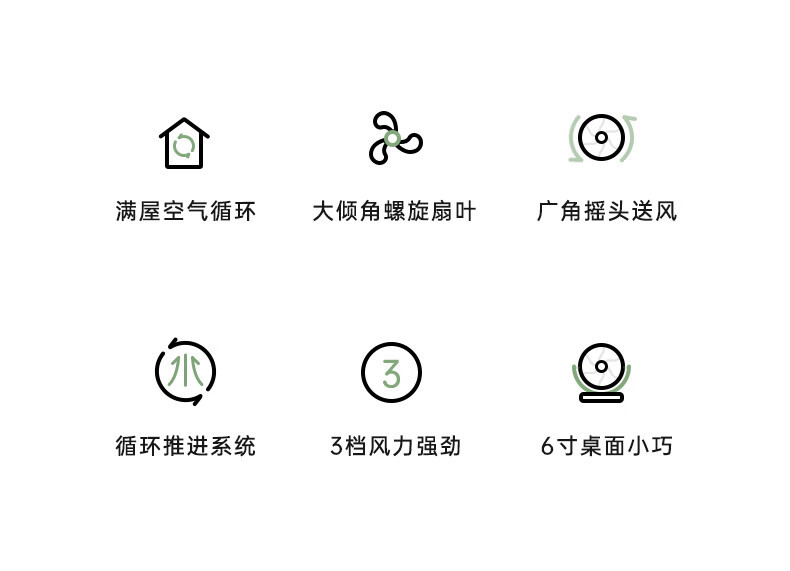 艾美特/AIRMATE 电风扇/循环扇 FA15-X173 整屋循环 广角送风 FA15-X173