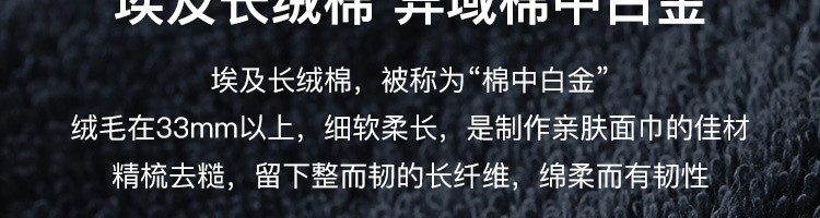 【网易严选】厚厚一按就干爽，埃及进口长绒棉毛巾