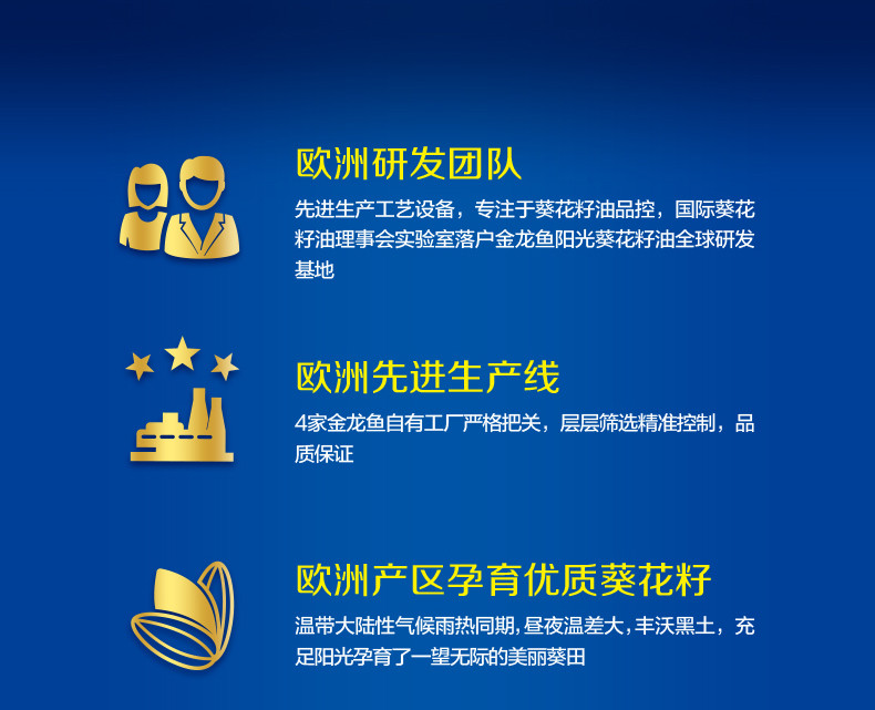 金龙鱼 阳光葵花籽油 900ml食用油 原料欧洲进口 物理压榨