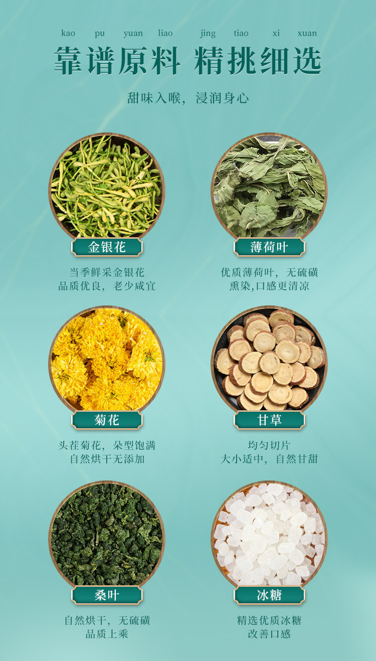 老俵情 樟树金银花薄荷凉茶 清润回甘  150g