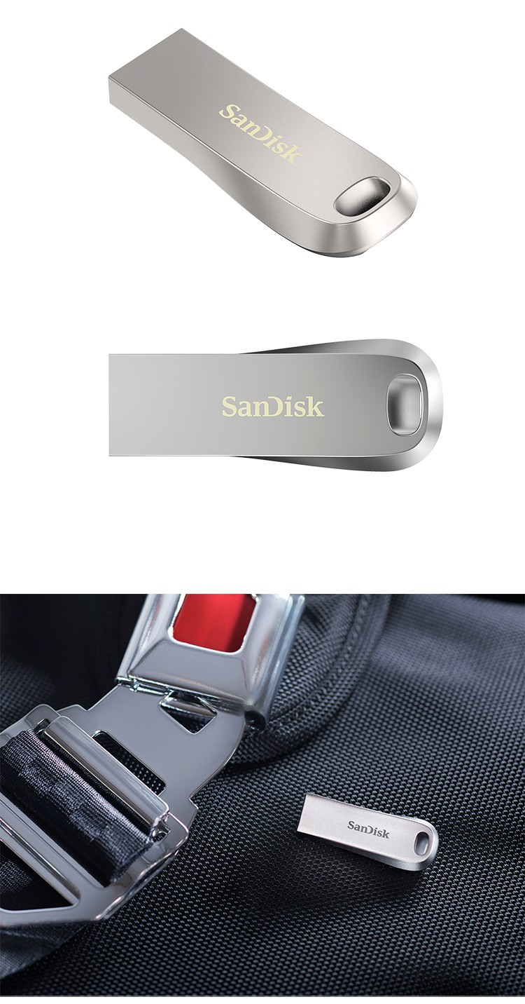 闪迪/SANDISK U盘 CZ74 64GB酷奂银色 USB3.1 读速150MB/s 金属外壳