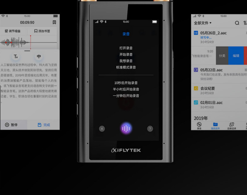 科大讯飞/iFLYTEK AI智能录音笔SR701 终身免费转写 中英转译专业远程降噪录音