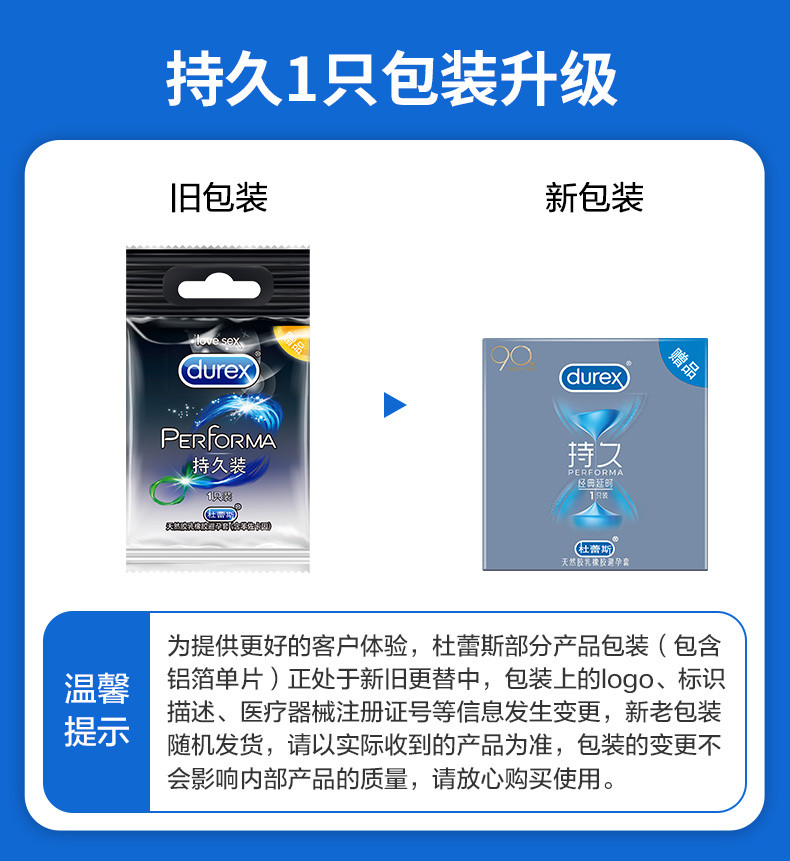 杜蕾斯(Durex) 【经典持久】杜蕾斯持久装避孕套男用安全套套搭螺纹官方正品两盒