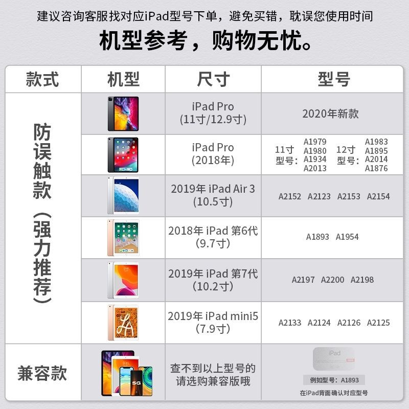 ipadpencil2019防误触电容笔苹果air3触屏控手写笔mini5绘画2020