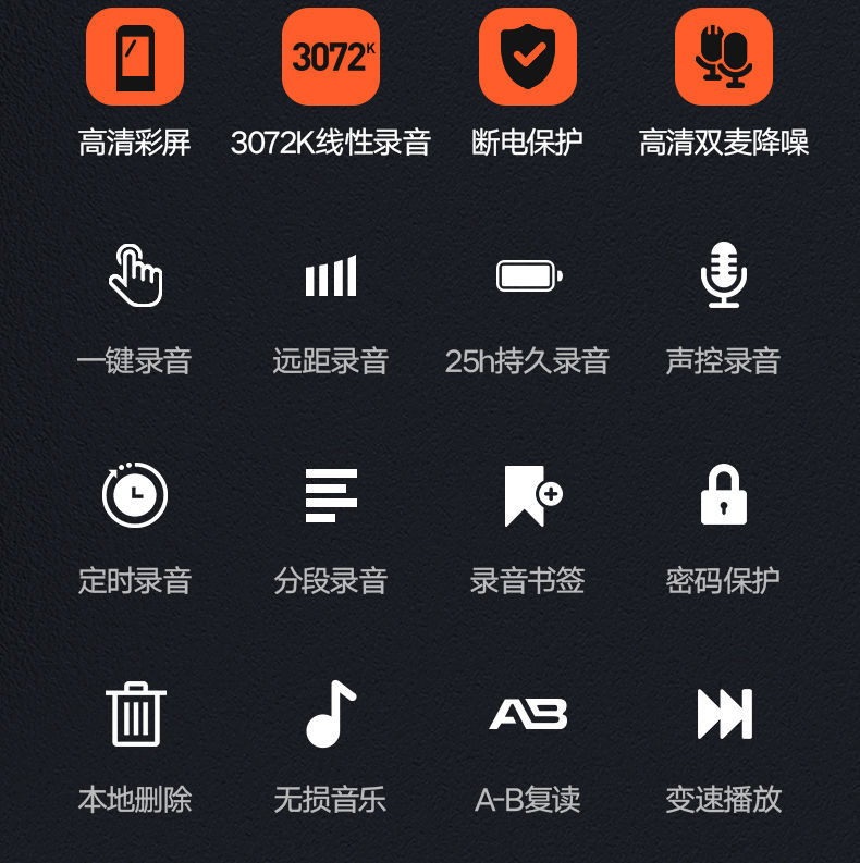升迈录音笔小型随身录音转文字专业高清降噪超长待机大容量录音器