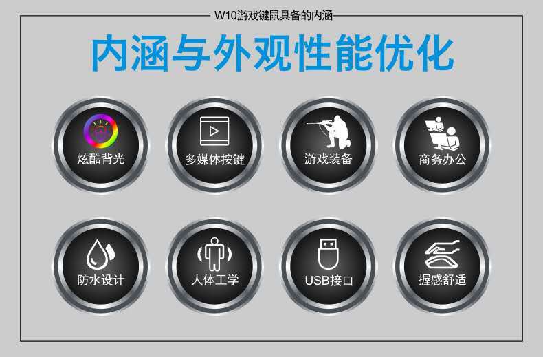 有线键盘鼠标套装游戏键盘电脑USB朋克背光机械手感静音办公键盘