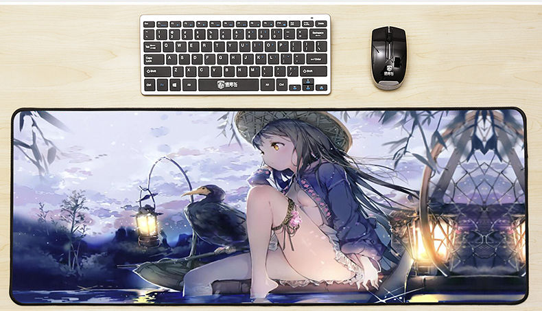 A游戏锁边加厚鼠标垫超大号键盘垫女办公office快捷键ps游戏电脑桌