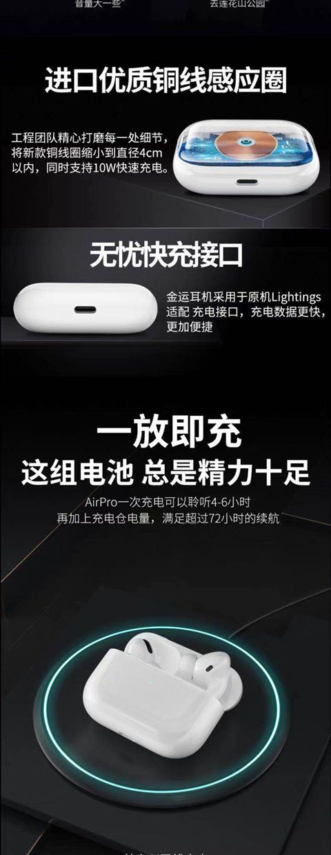 华强北洛达黑网无线蓝牙耳机iphone三代pro双耳安卓苹果通用1536U