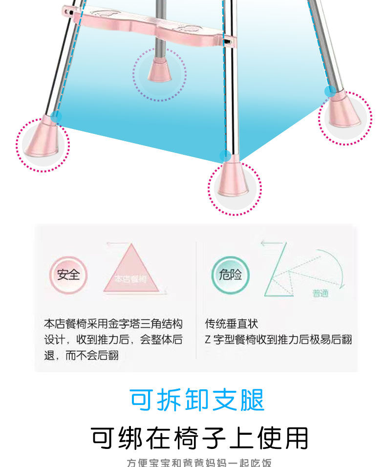 宝宝餐椅婴儿童宜家用吃饭桌多功能可折叠座椅子便携式小孩bb凳子