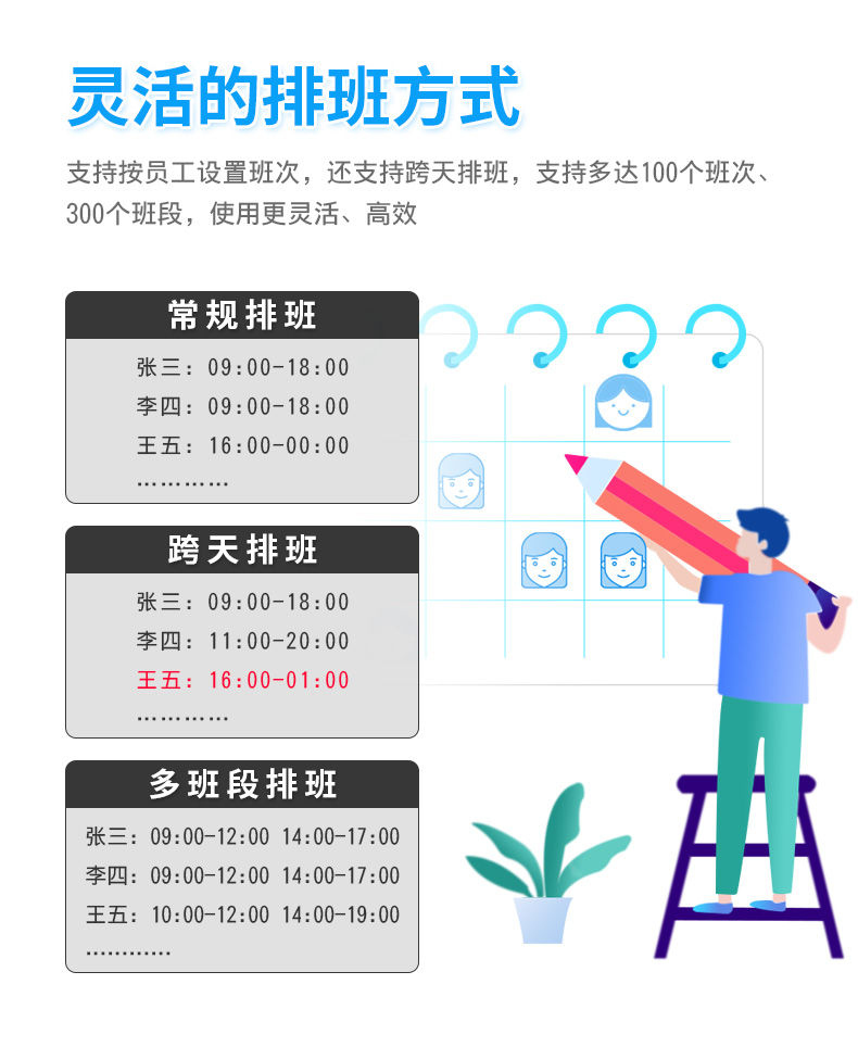 爱宝F-168指纹人脸考勤机人脸识别考勤打卡机刷脸机上班签到机