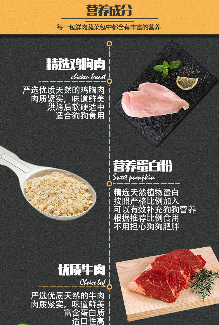 狗粮伴侣狗狗脱水蔬菜干肉粒包宠物零食泰迪金毛比熊萨摩耶拌饭