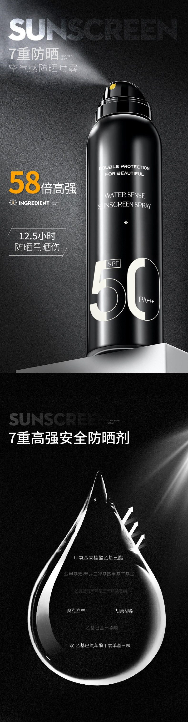 和风雨 滋颜养护隔离防晒喷雾SPF50+PA+++ 150ml