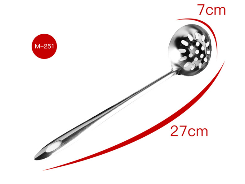 欧圣美 不锈钢火锅勺套装 汤勺 漏勺二件套 M-253