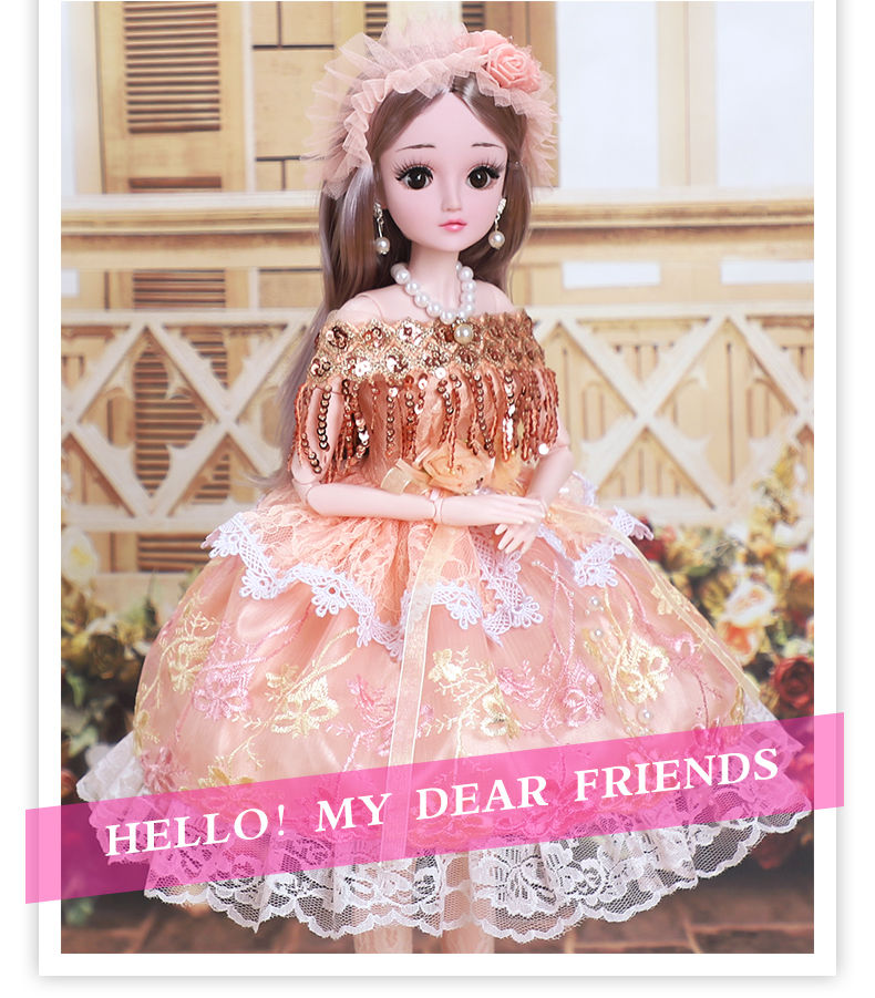 60厘米超大号洋依甜芭比娃娃套装女孩公主儿童玩具单个生日礼物布