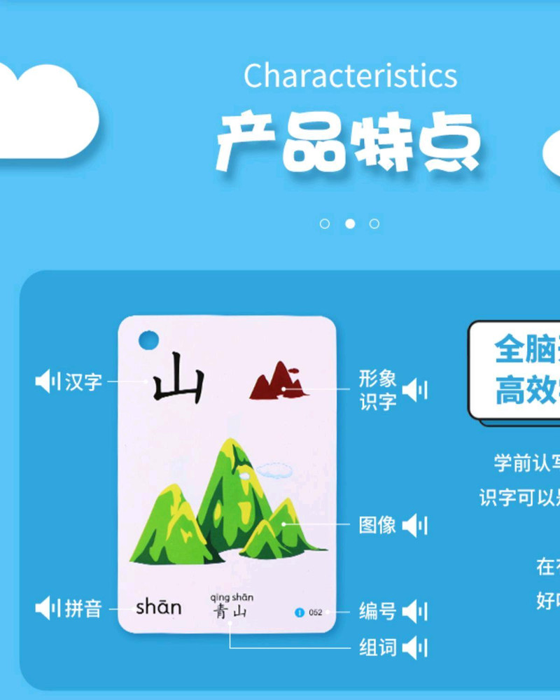 早教象形识字卡片看图认字卡3000字幼儿园学龄前儿童汉字早教启蒙