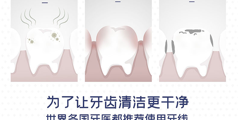 皓齿健 双线牙线棒单盒-50支