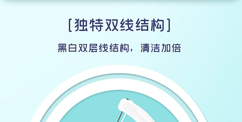 皓齿健 双线高洁净牙线棒牙签50支/盒