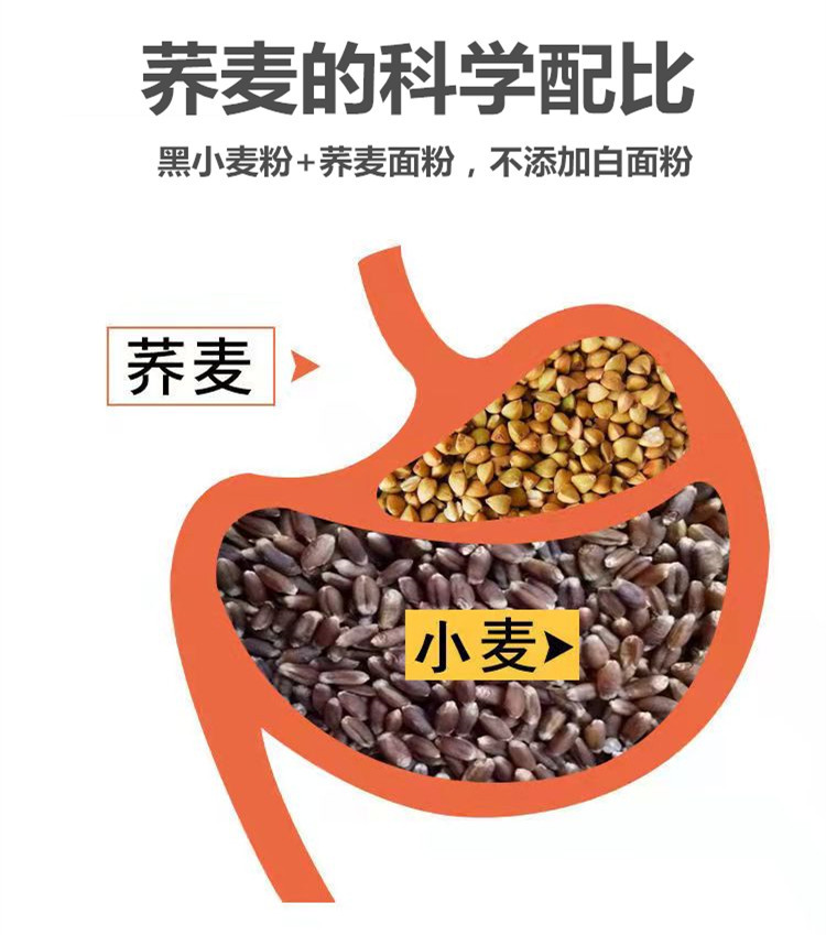 【限时大降价】正宗低脂荞麦面条整箱 全麦代餐杂粮粗粮乔麦无糖精苦荞面挂面速食