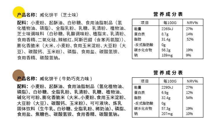 本宫饿了 威化饼干 饼干糕点 芝士味 豆乳味 巧克力味 冰淇淋味