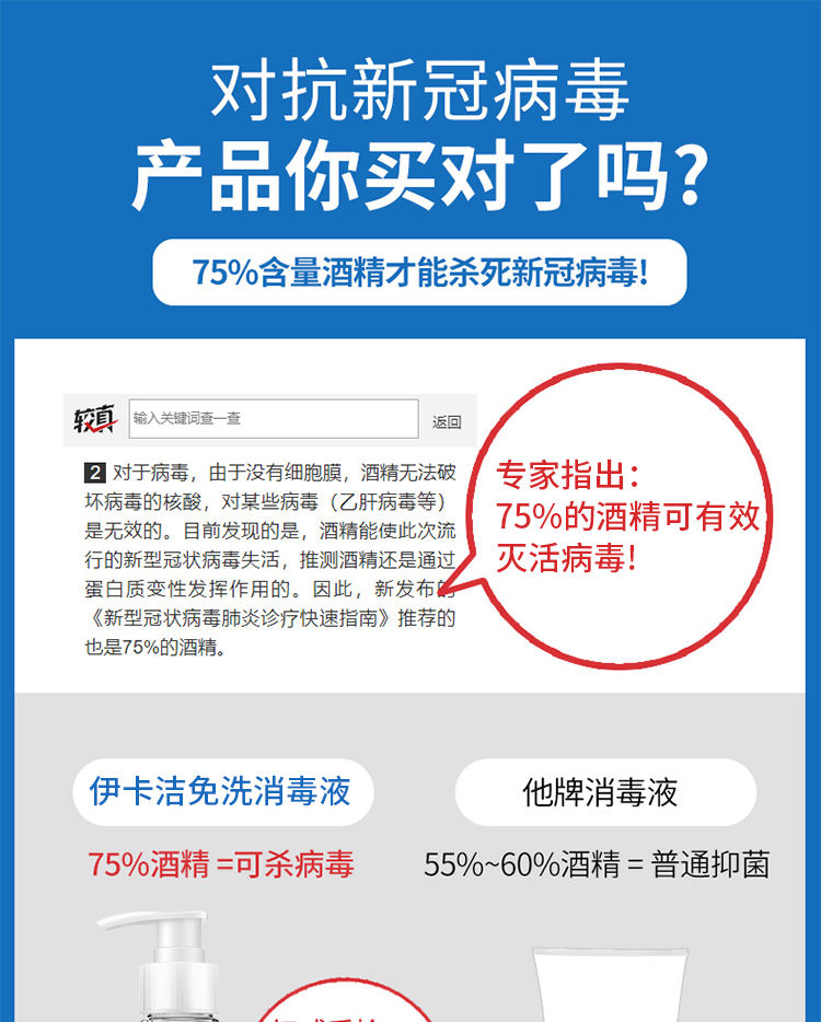 免洗洗手液杀菌消毒液凝胶学生家用儿童75酒精便携式随身医用清香