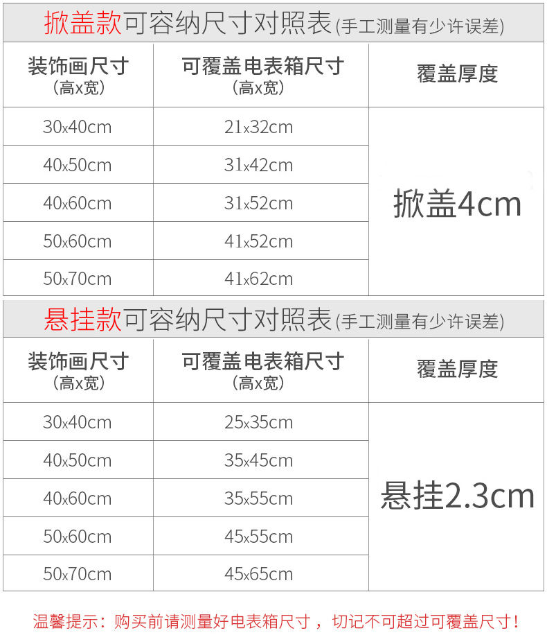 品美电表箱装饰画免打孔配电箱遮挡装饰盒总开关电闸箱墙壁画挂画