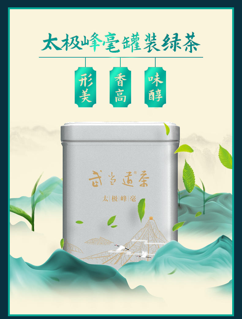 武当道茶 毛尖绿太极峰毫50g