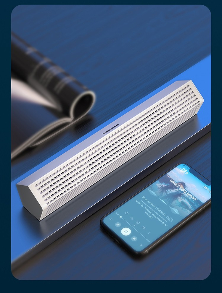 飞利浦/PHILIPS 电脑音响蓝牙音箱家用桌面台式机超重低音炮长条笔记本迷你小钢炮SPA510X