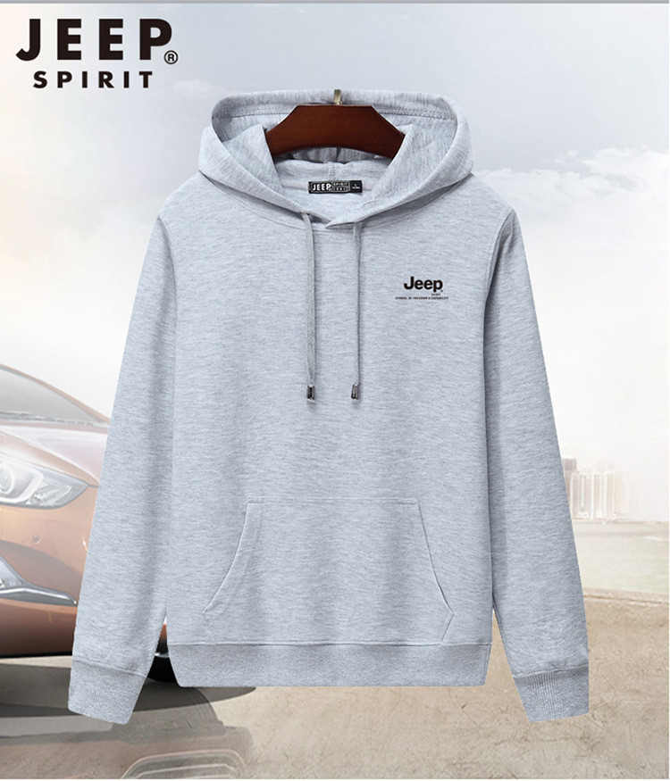 【领券立减20元】JEEP SPIRIT 吉普卫衣男连帽宽松套头帽衫男士休闲上衣