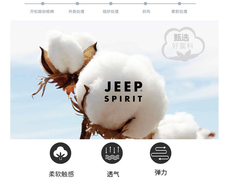 JEEP/吉普男棉圆领t恤男士长袖卫衣TS63002