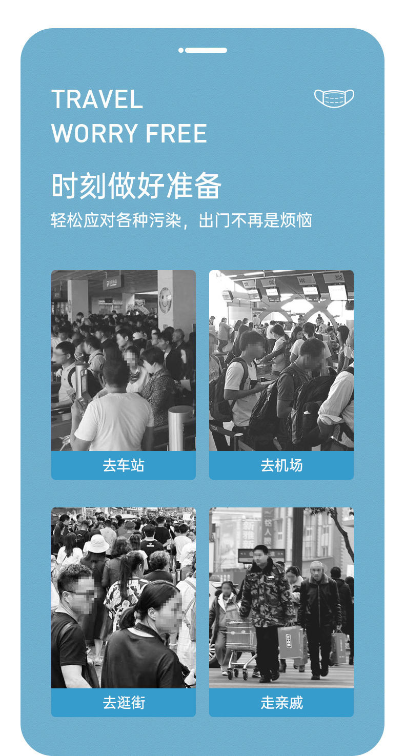 花汐 一次性医用口罩三层防护防病毒防尘防新冠男女时尚高档非外科批发