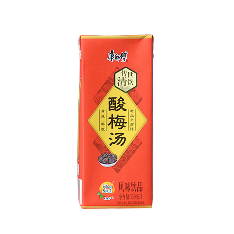 冰红茶康.师傅整箱24纸盒装酸梅汤冰糖雪梨茉莉蜜茶水蜜桃夏季饮料