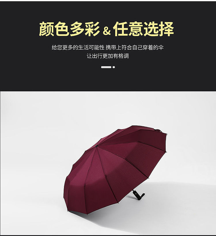 折叠全自动雨伞十骨大号情侣双人伞三折伞晴雨两用遮阳伞防紫外线