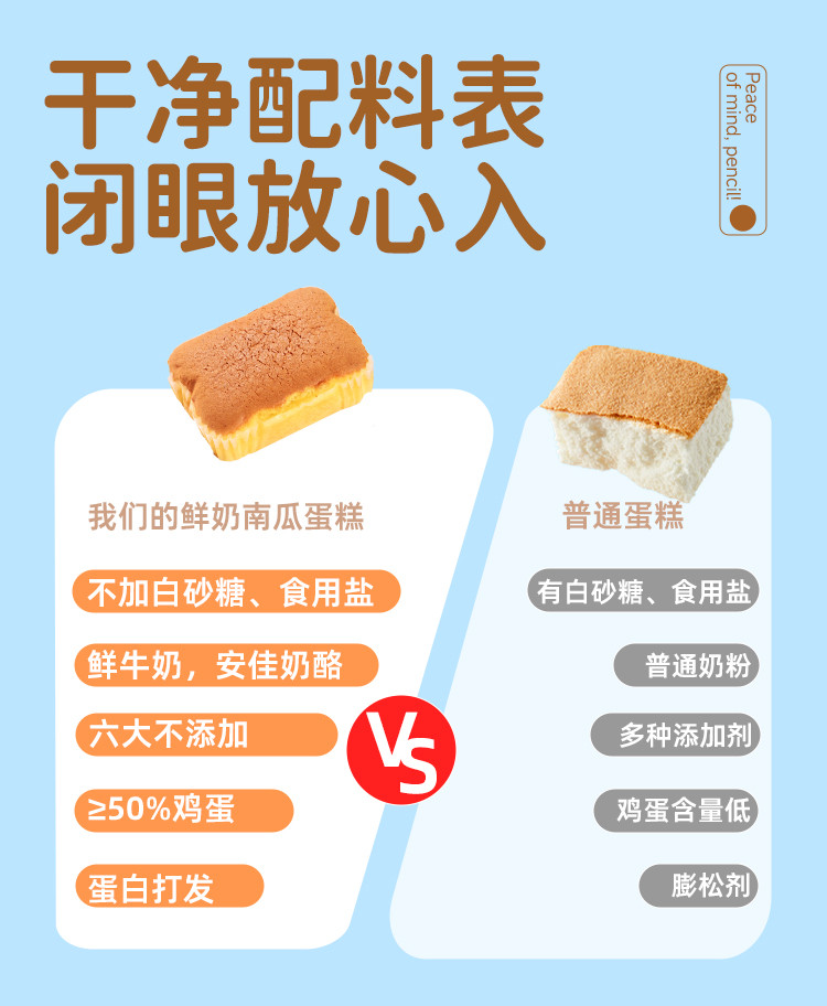 光合王国 鲜奶南瓜蛋糕140g*2盒