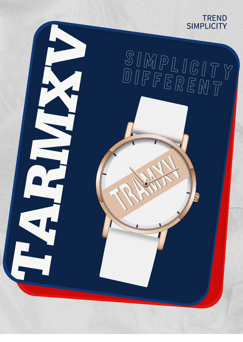 Tramxv特曼希2021新款手表情侣表学生表时尚运动硅胶手表T202102061758B