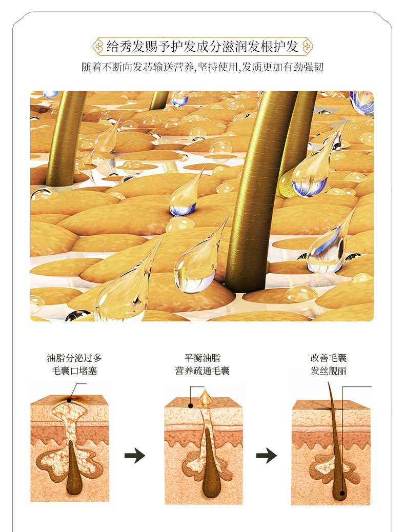 【第二瓶半价 建议拍二瓶】形象美一枝春防脱洗发液300ml  滋润保湿温和清洁清爽控油洗发水