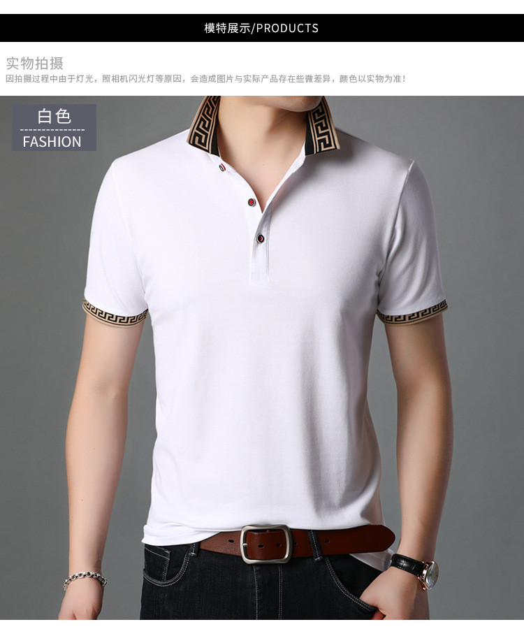 verhouse 男士短袖T恤夏季新款男青年休闲POLO衫修身打底衫
