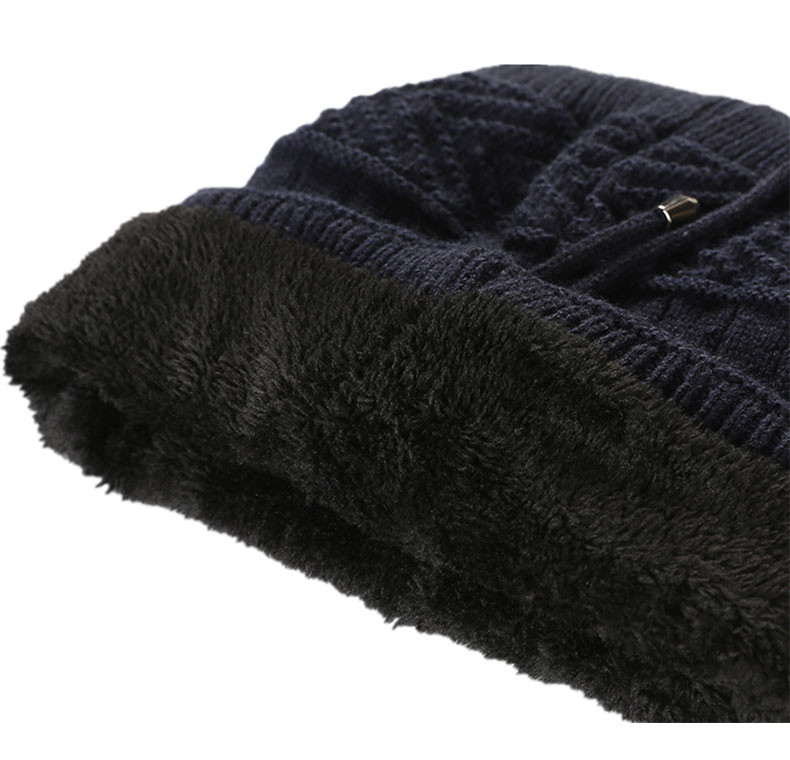  verhouse 冬季新款加绒针织包头帽女围脖两用套头帽防风护耳帽 围脖2用