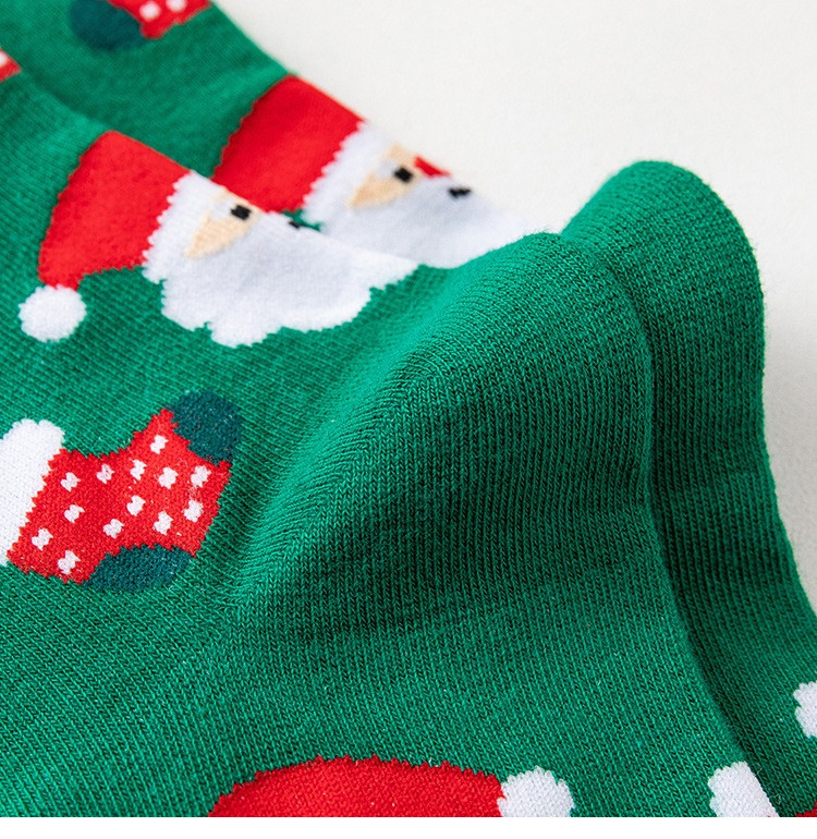 verhouse 4双装袜子秋冬新款卡通可爱圣诞棉袜女ins潮流个性中筒袜