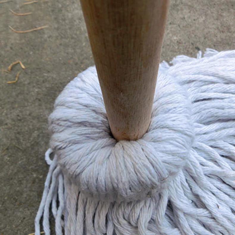 鲁凤来  拖把 老式传统木柄白线拖把棉线吸水拖把 棉布木柄清理墩布