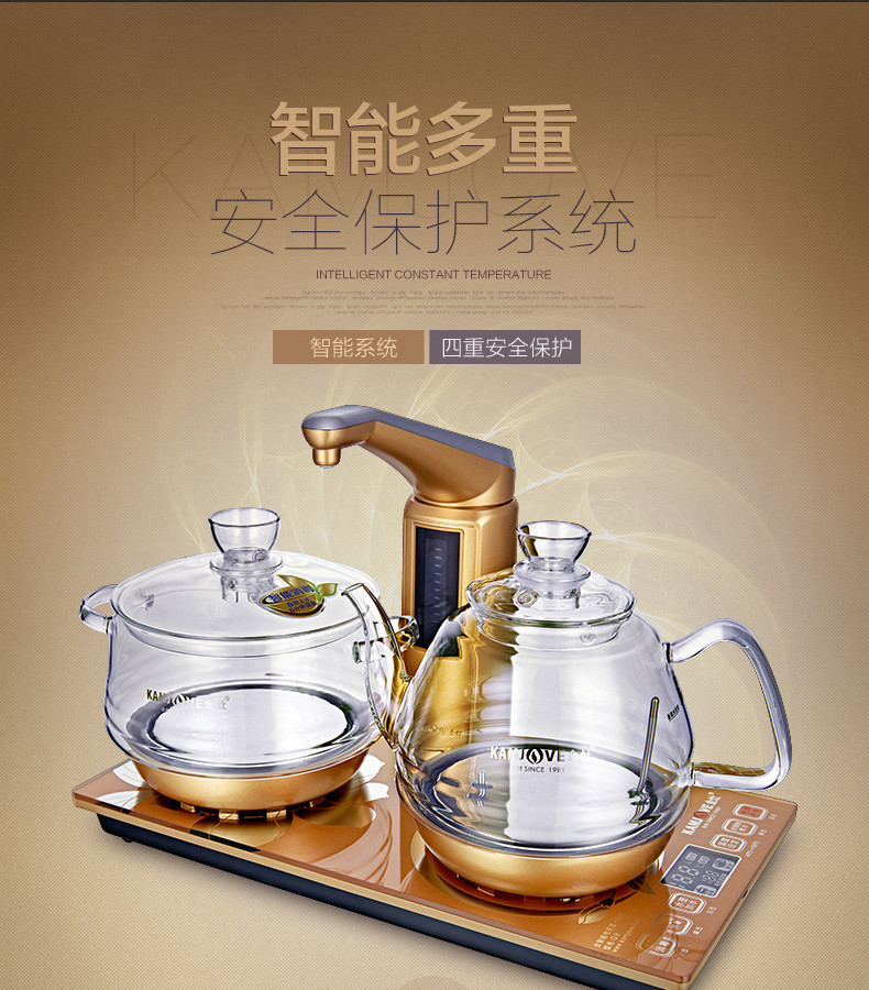 金灶 茶壶全智能自动上水茶水壶 烧水壶茶具泡茶壶 G9 香槟金