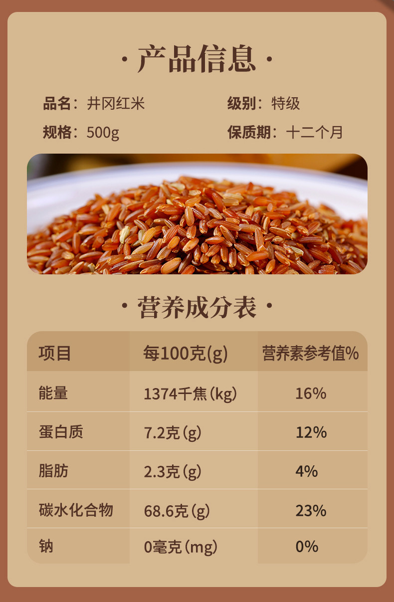 井之绿 红米500g*2包